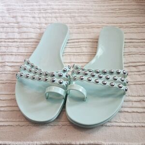 Vince Camuto Light Blue Sandals with Metallic BeadsVincent Edolyn Mint Size 10